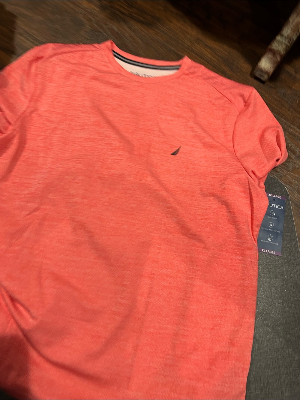 Mens long sleeve Nautica shirt, hundred percent polyester new no tag